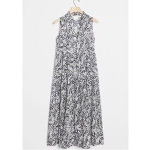 Anthropologie MAEVE Marya Tiered Maxi Dress Black Botanical - Size S